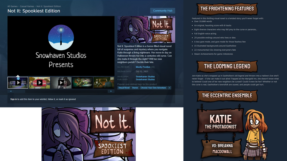 Not It: Spookiest Edition Marketing Assets