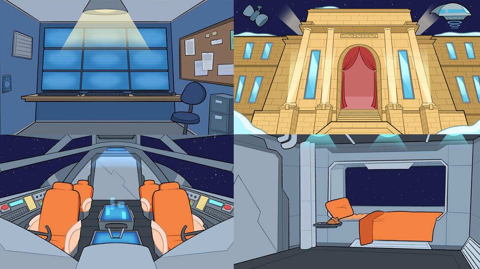 Slippery Flippers Backgrounds